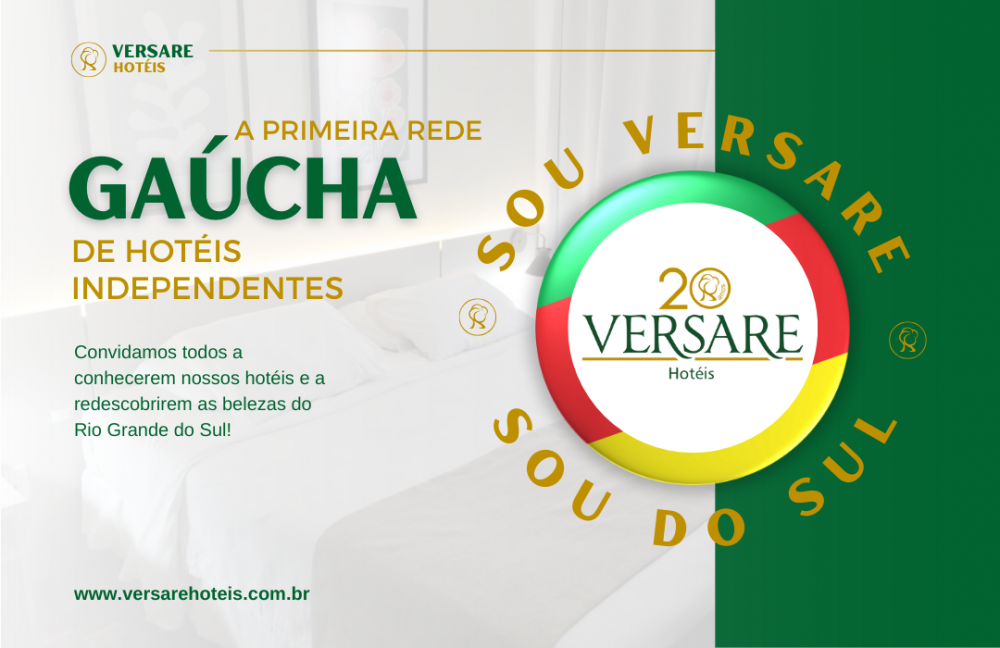 Primeira Rede de Hotéis independentes do Rio Grande do Sul celebra 20 Anos de fundação e incentiva a hospedagem em hotéis originalmente gaúchos.