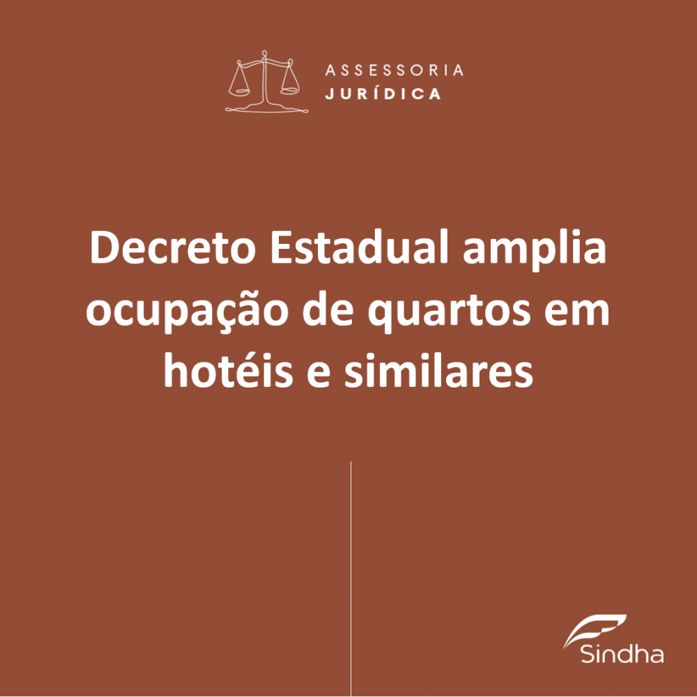 Decreto Estadual amplia ocupação de quartos em hotéis e similares