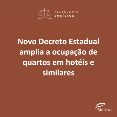 Novo Decreto Estadual amplia a ocupação de quartos em hotéis e similares