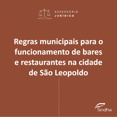 Confira as regras de funcionamento da Gastronomia na cidade de São Leopoldo