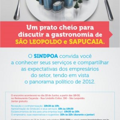 Sindpoa promove encontro com empresários - Foco é gastronomia de Sapucaia e São Leopoldo