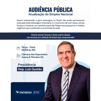Audiência Pública – Atualização do Simples Nacional