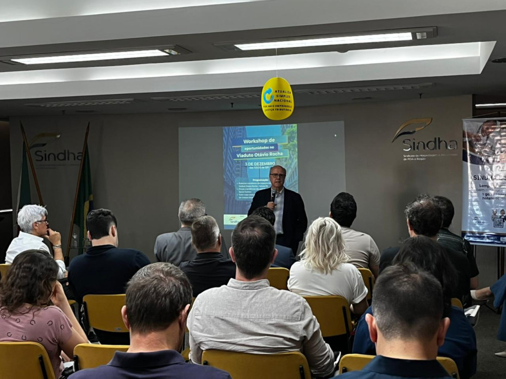 SINDHA recebe workshop sobre oportunidades no Viaduto Otávio Rocha e apresentação prévia do edital de concessão dos espaços