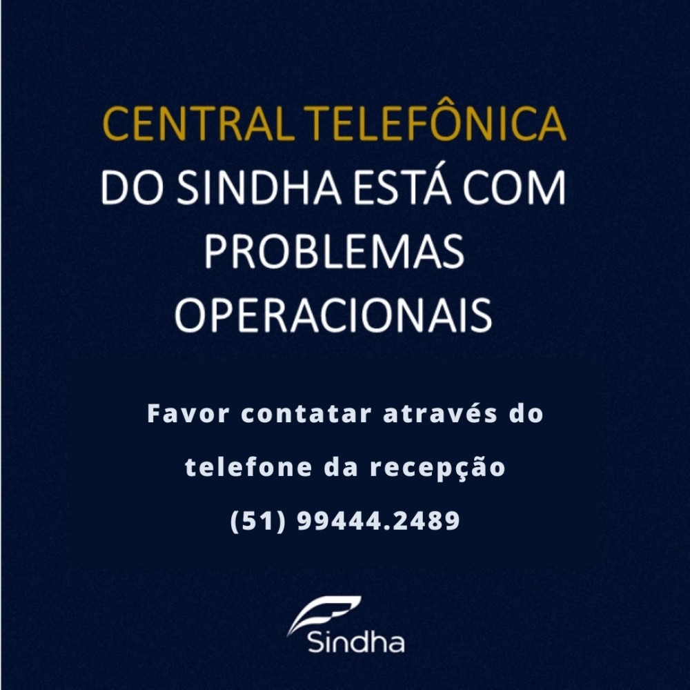 Central telefônica do Sindha está com problemas operacionais.