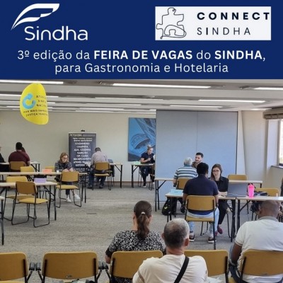 3ª Feira de Vagas do Sindha reforça busca por profissionais em Gastronomia e Hotelaria