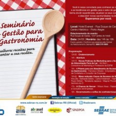 Seminário sobre gestão em Gastronomia